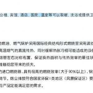 CWNS燃气（油）常压热水锅炉